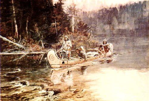 Charles M Russell On the Flathead oil painting image
